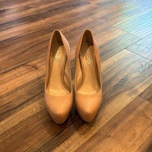 Beautiful nude stilettos high heels